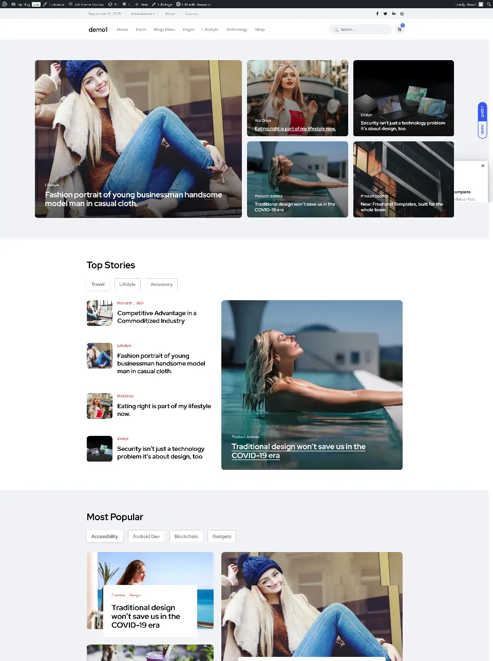 1.Blog Magazine WordPress Website